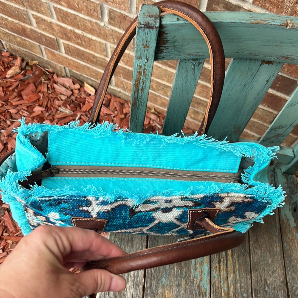MyRA BAG Aqua Imagica Small Tote Bag NWT - Picture 3 of 10